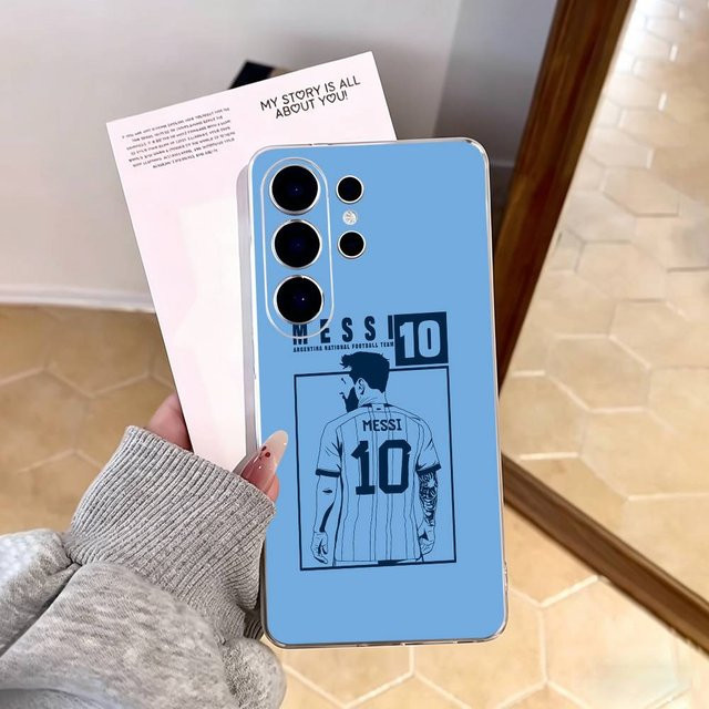 Lionel Messi Handyhülle für Samsung Galaxy S24 Ultra, S23, S22, S21, S20 und weitere Modelle, transparent - Bild 1