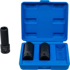 BGS Kraft-Spezial-Steckschlüssel-Einsatz-Satz aus Chrom-Molybdänstahl, Antrieb 1/2 Zoll, SW 17, 19, 21 mm, 3-teilig - Bild 1