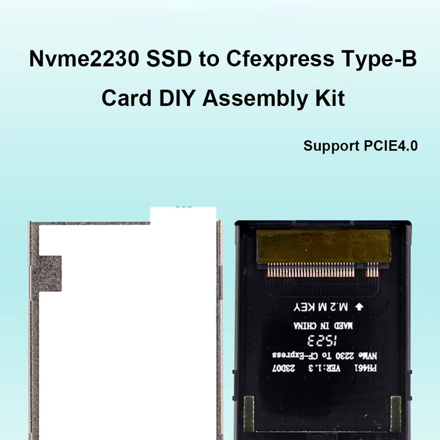VODOOL CFexpress Typ B zu NVMe M.2 2230 SSD Adapter DIY-Kit, PCIe 4.0 Erweiterungsadapter für Kamera und Fotografie, Schwarz - Bild 4