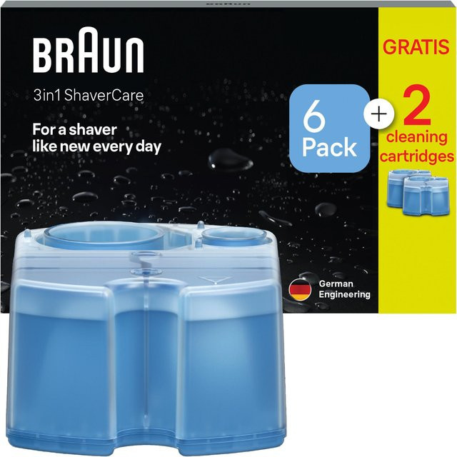 Braun ShaverCare Reinigungskartuschen für Reinigungsstationen, 8er Pack - Bild 1