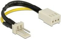 Delock Lüfterkabel 3Pin Stecker auf 3Pin Buchse 7Volt in Schwarz und Gelb - Bild 1