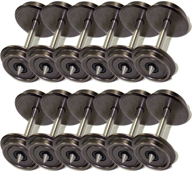 Evemodel Laufradsatz, 12-teiliges Set, HO Maßstab 1:87, Metallräder - Bild 1