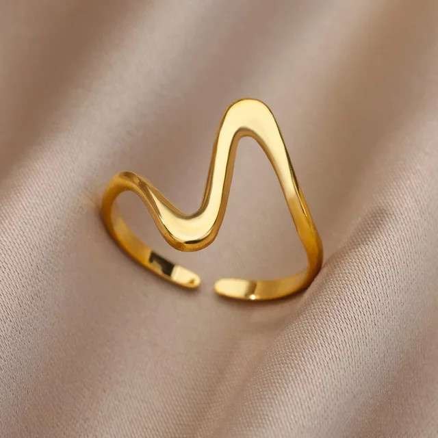 LATS Ringe Edelstahl, Gold, Damen, Vintage - Bild 1