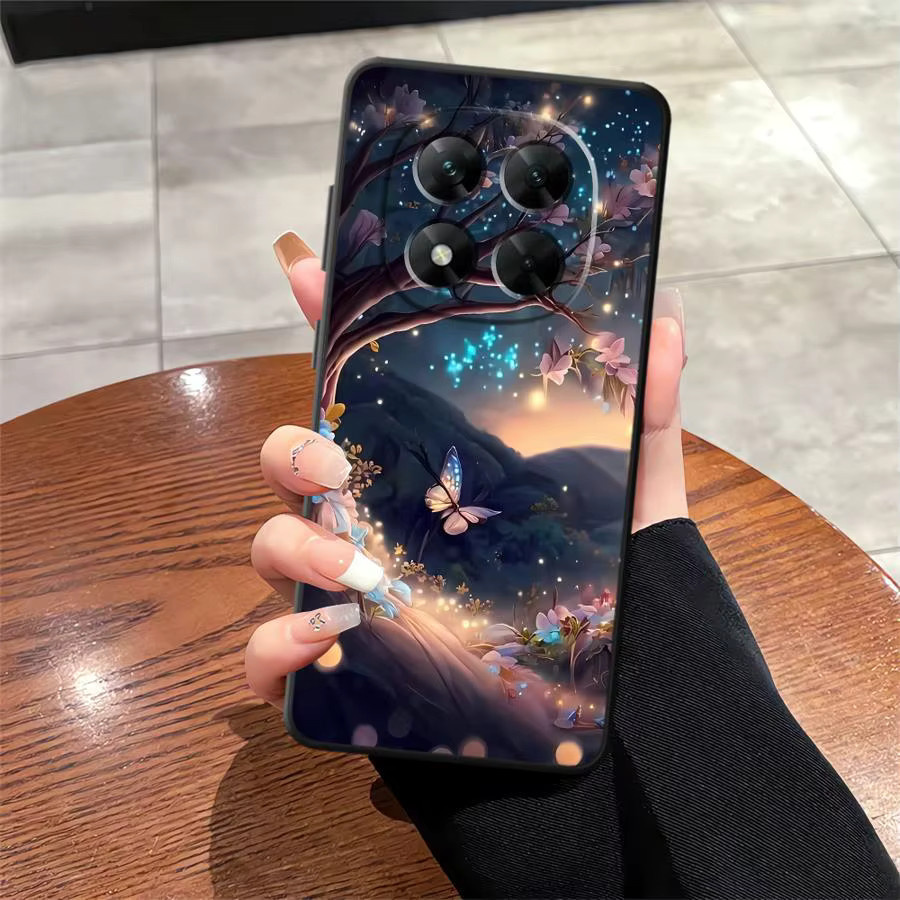 Schmetterling Handyhülle für Xiaomi Redmi Note Serie in Schwarz mit weichem Material - Bild 2