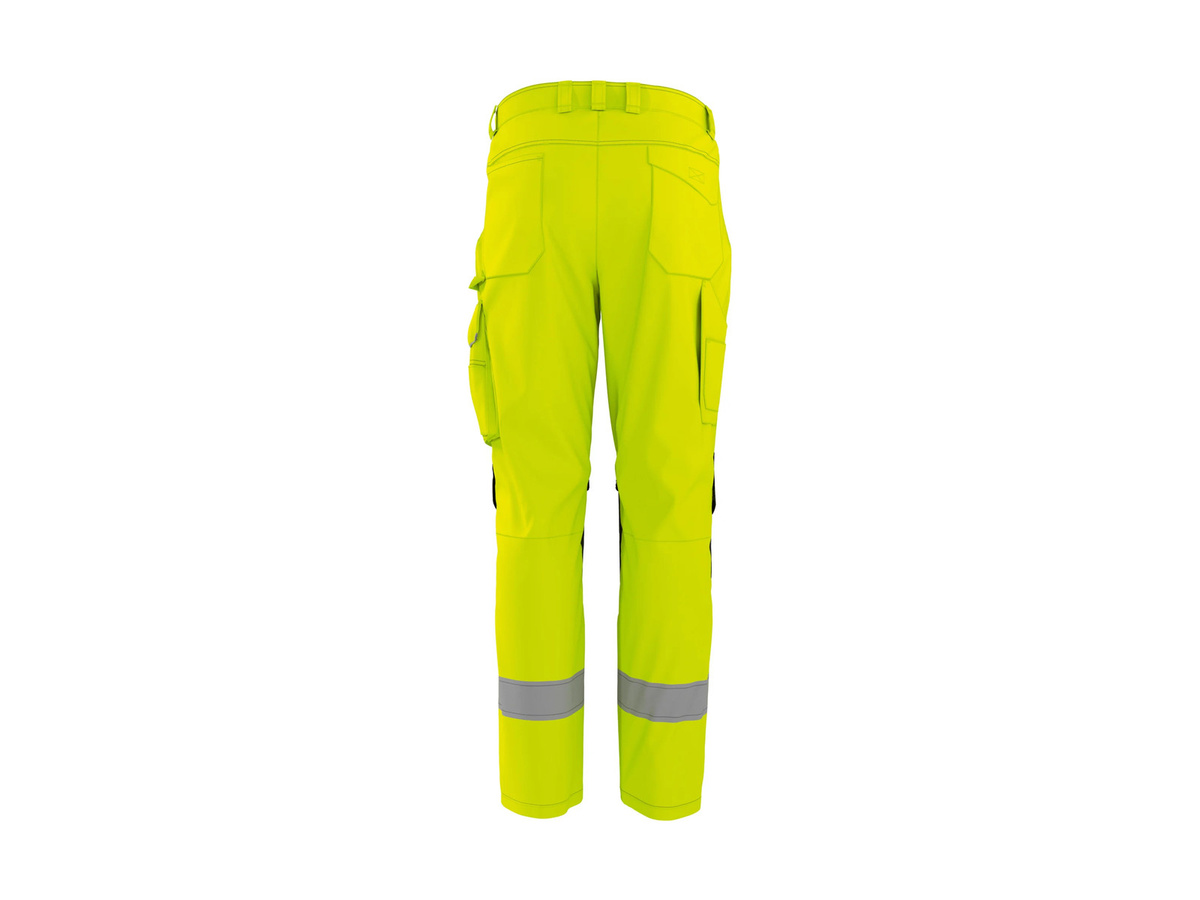 PARKSIDE PERFORMANCE Herren Arbeitsbundhose Softshell in Gelb und Schwarz mit reflektierenden Elementen - Bild 2