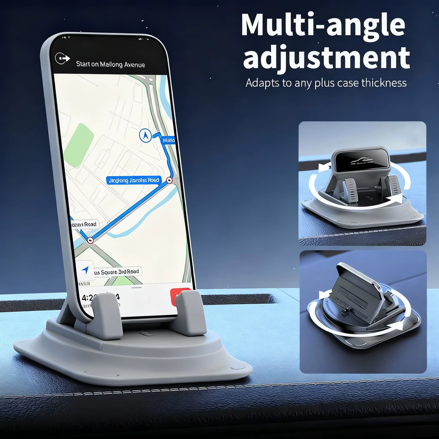 LCARS Universelle Autotelefonhalterung für das Armaturenbrett in Grau, drehbar und verstellbar für mobile Navigation - Bild 3
