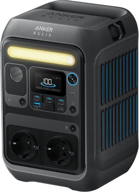 Anker SOLIX C300X Tragbare Powerstation, 288Wh, Schwarz - Bild 1