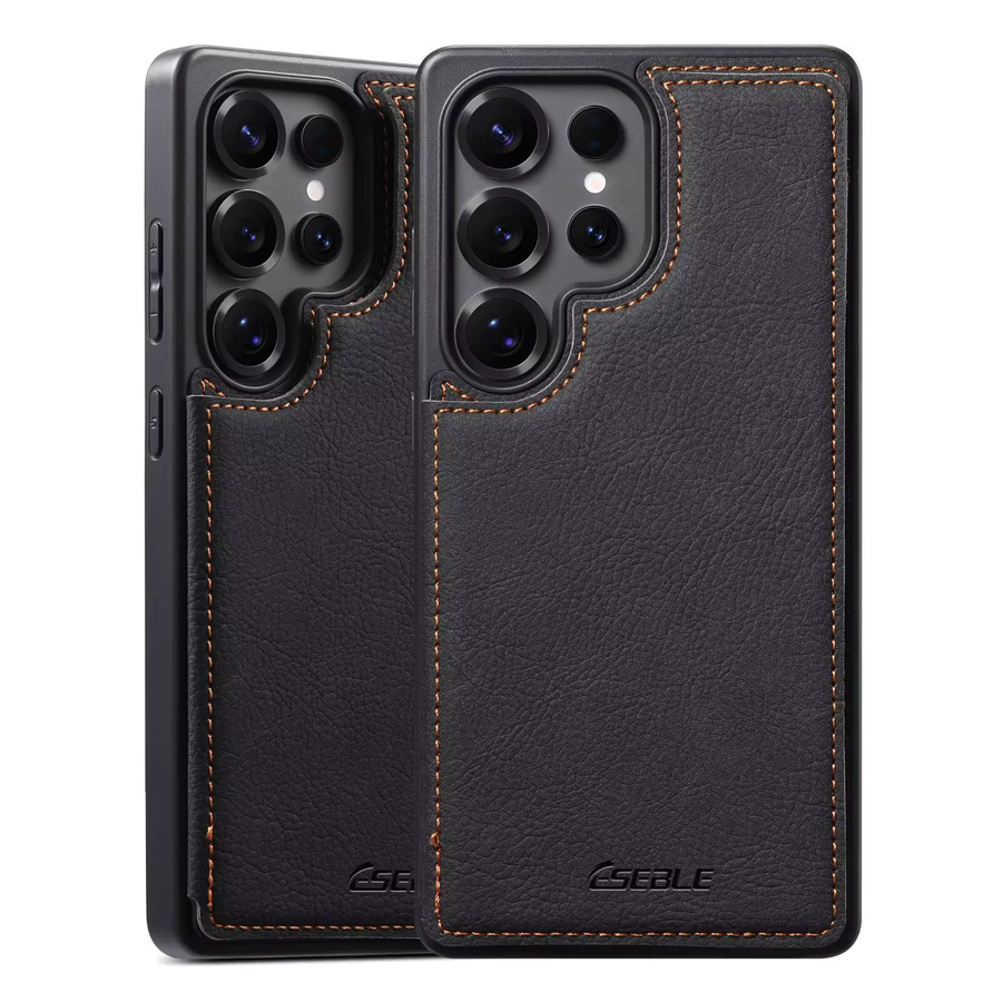Leder Flip-Kartenhalter Brieftasche Handyhülle mit Schnallen-Schutz für Samsung Galaxy S26 S25 Ultra S24 FE S23 S22 A56 A55 in Schwarz oder Blau - Bild 2