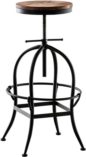 TPFLiving Barhocker Stroll mit Holzsitz und schwarzem Metallgestell im Industrial Design, Höhe: 91 cm, Sitzhöhe: 45 cm - Bild 1