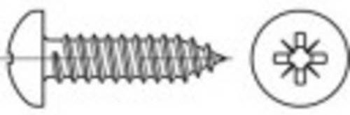TOOLCRAFT Linsenblechschrauben Pozidriv aus Stahl, silber, Durchmesser: 2.9 mm, Länge: 6.5 mm, 100 Stück - Bild 1