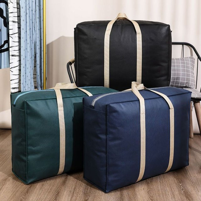 Staubdichte Aufbewahrungstasche in Schwarz für Kleidung und Decken, ideale Umzugstasche und Reisetasche mit großem Fassungsvermögen - Bild 1