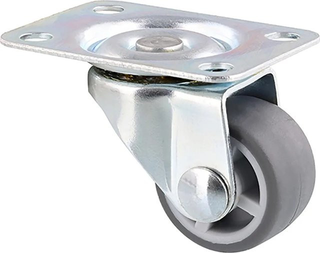 Wagner Möbel-Lenkrolle verzinkt in Silber mit Ø 25 mm und 50 kg Tragkraft - Bild 1