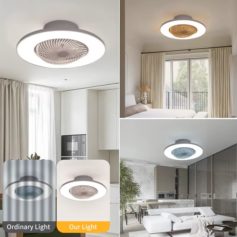 MING&BEN RGB Smart Deckenventilator mit Licht, Weiß, Durchmesser: 56 cm, App-Steuerung und Fernbedienung, dimmbar, 6 Geschwindigkeiten - Bild 3