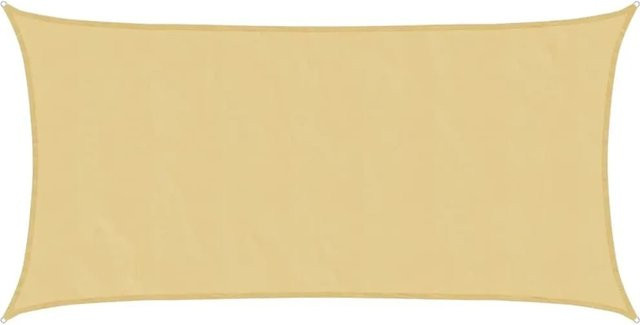 vidaXL Sonnensegel rechteckig aus 100% Polyester in Sandfarbe, B: 7 m, H: 4 m - Bild 1