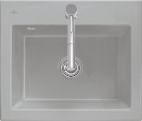 Villeroy & Boch Subway 60 S Flat bündiges Spülbecken aus Keramik in Pure Black - Bild 1
