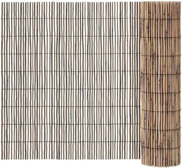 vidaXL Schilfmatte als Gartenzaun in Braun, B/H: 500 x 80 cm - Bild 1