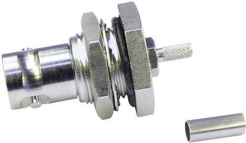 Telegärtner BNC-Steckverbinder Buchse zum Einbau, 50 Ohm, Silber - Bild 1