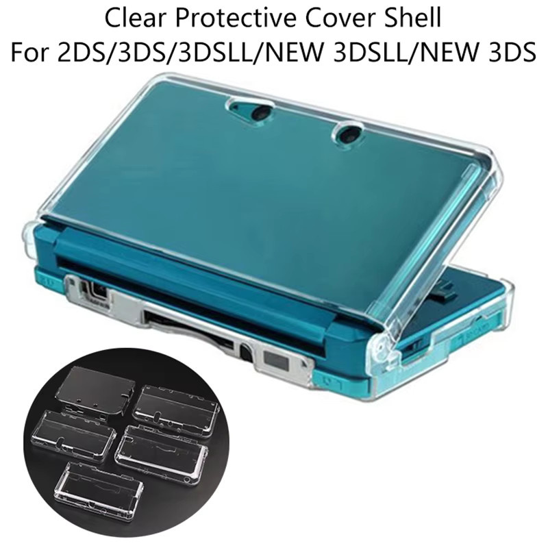Transparente Split Shell Schutzhülle und LCD-Bildschirmfolie für Nintendo 2DS, 3DS und 3DSLL - Bild 2