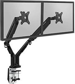 Dual-Monitorarm Vantage Premium schwarz, für Monitore bis 36 Zoll, VESA 75x75 mm, höhen- und tiefenverstellbar mit Neigungsfunktion - Bild 1