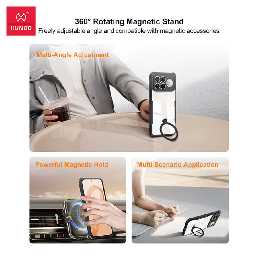 Xundd Schutzhülle für POCO F8 Pro und POCO F8 Ultra, Stoßfeste TPU und Acryl Handyhülle mit Streifen-Design, Transparent - Bild 4