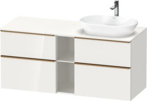 Duravit Waschtischunterschrank D-Neo in Weiß Hochglanz, B/T/H: 140 x 55 x 66,4 cm - Bild 1