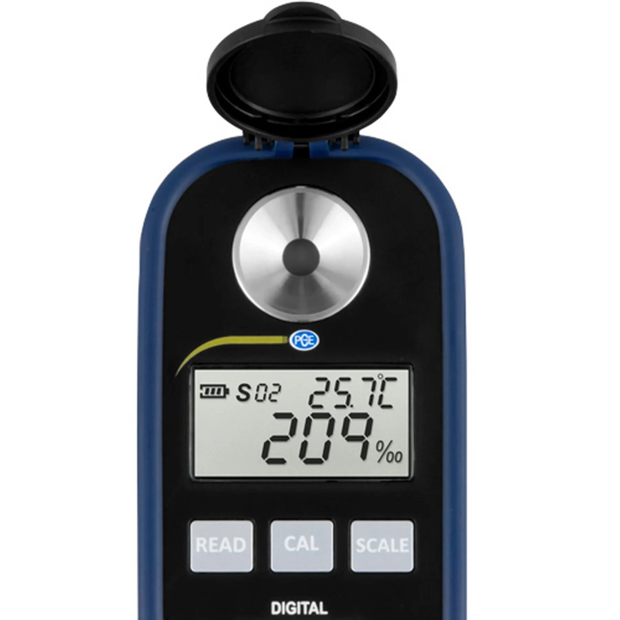 PCE Instruments Digitales Honig Refraktometer PCE-DRH 1 in Schwarz und Blau aus Edelstahl - Bild 3