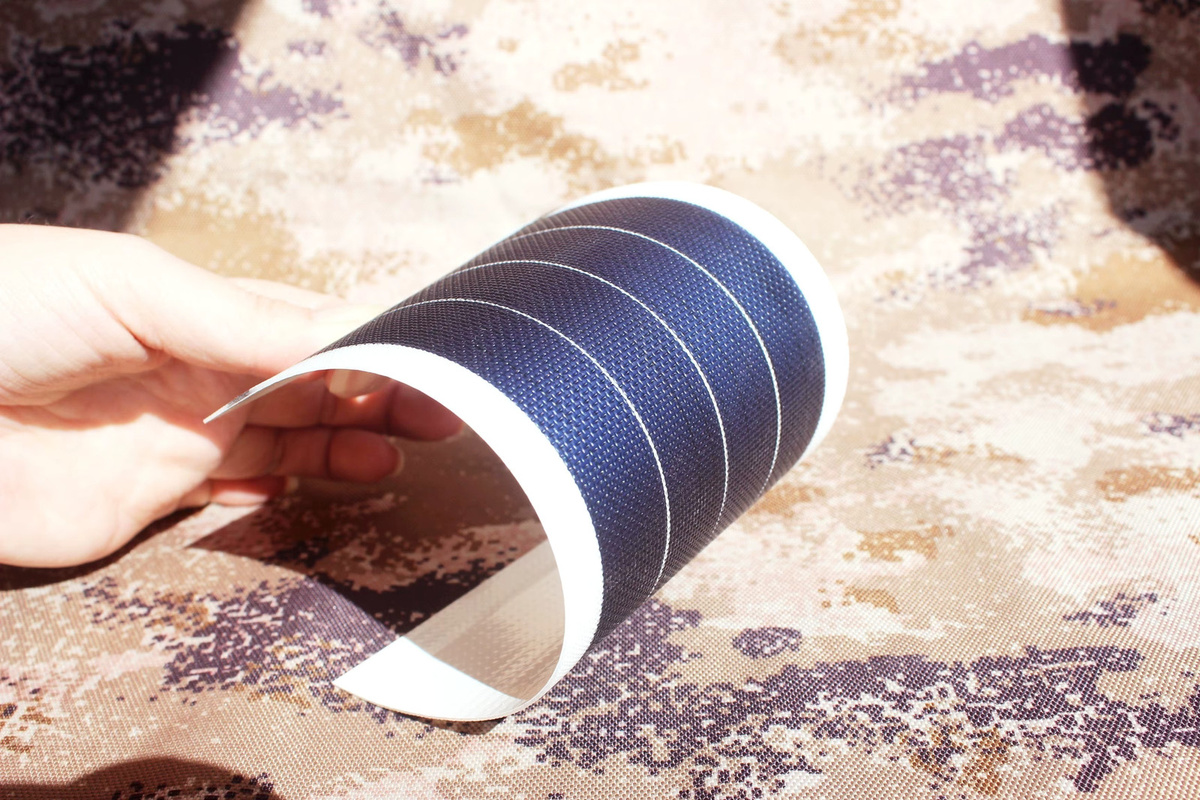OUFON Flexibles Solarpanel aus amorphem Silizium als Outdoor-Ladegerät für Wohnmobile, Camping und tragbare Solarsysteme in Weiß oder Blau - Bild 2