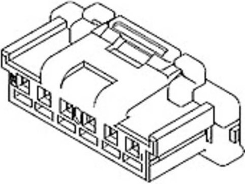 Molex Buchsengehäuse-Kabel in Weiß 5051511301 - Bild 1