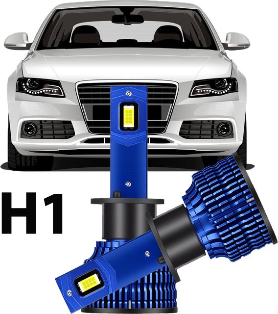 Roadsun H1 LED Auto Scheinwerfer Set mit CSP3570 Chips, 2 Stück, 30000 Lumen, 6000K Cool White, Canbus, IP68 Wasserdicht, DC12V mit Kupferrohr-Kühlung - Bild 1