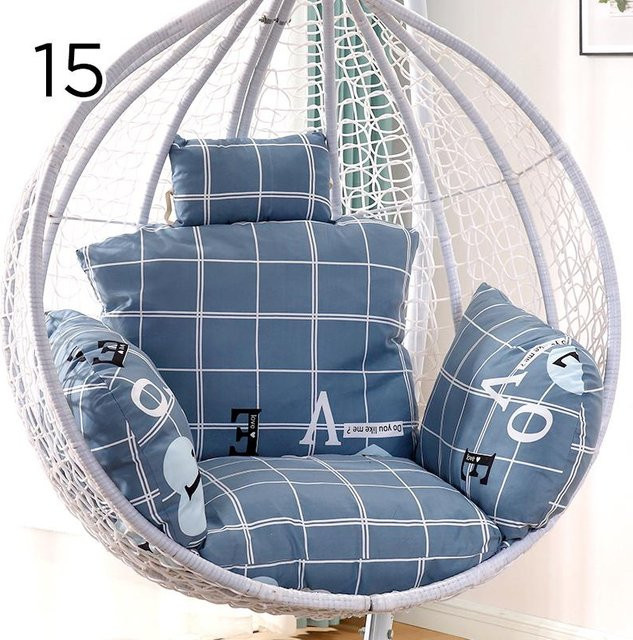 Blauer Baumwoll-Kissenbezug für Outdoor-Hängematten und Schaukelstühle, quadratisch - Bild 1