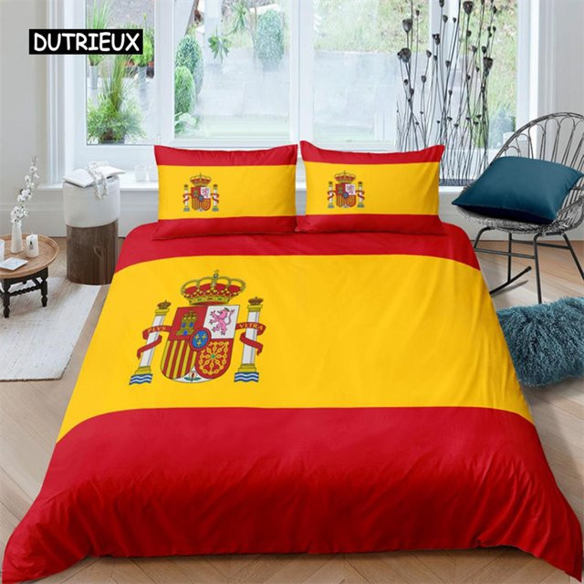 Bettwäscheset mit Nationalflagge Design von Binchi Outdoor Product, Mikrofaser, Farben: Rot, Weiß, Blau, B/H: 200 x 230 cm - Bild 1