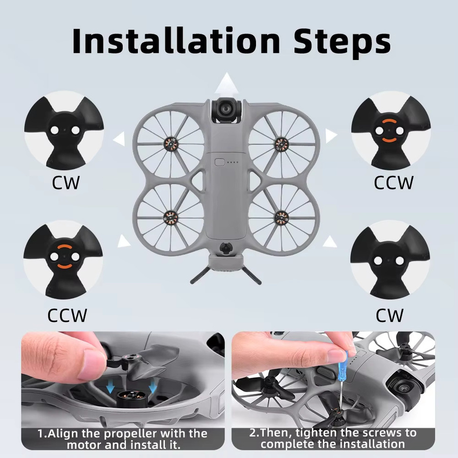 DJI NEO 2 Ersatzpropeller Set mit Rauschunterdrückung in Blau und Multicolor inklusive Schraubendreher, 2 Paar - Bild 3