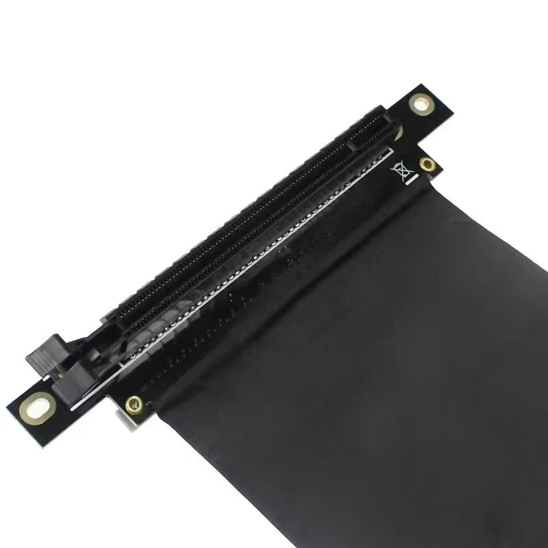 OULLX PCI-E 3.0 16X Grafikkarten-Verlängerungskabel GPU Ribbon Adapter Konverter, Schwarz, Länge: 20 cm - Bild 3