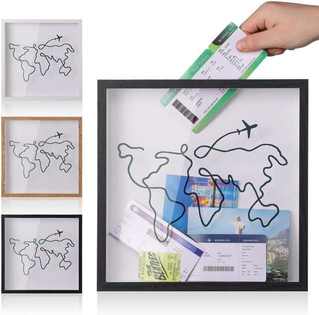 Transparente Abenteuer-Archivbox als Gedenk-Aufbewahrungsbox und Stempelalbum in Weiß, B/T/H: 20,3 x 20,3 x 20,3 cm - Bild 1