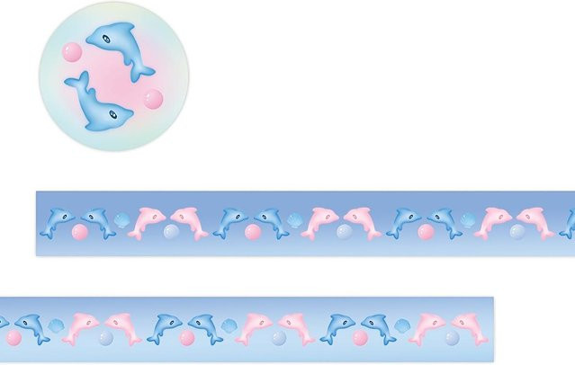 1 Rolle Washi Tape mit niedlichen Cartoon-Mustern in Multicolour für Scrapbooking und Basteln - Bild 1