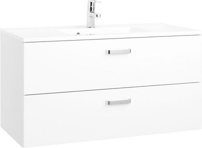HELD MÖBEL Waschtisch Bologna modern in Weiss, B/H/T: 100 x 54 x 47 cm - Bild 1