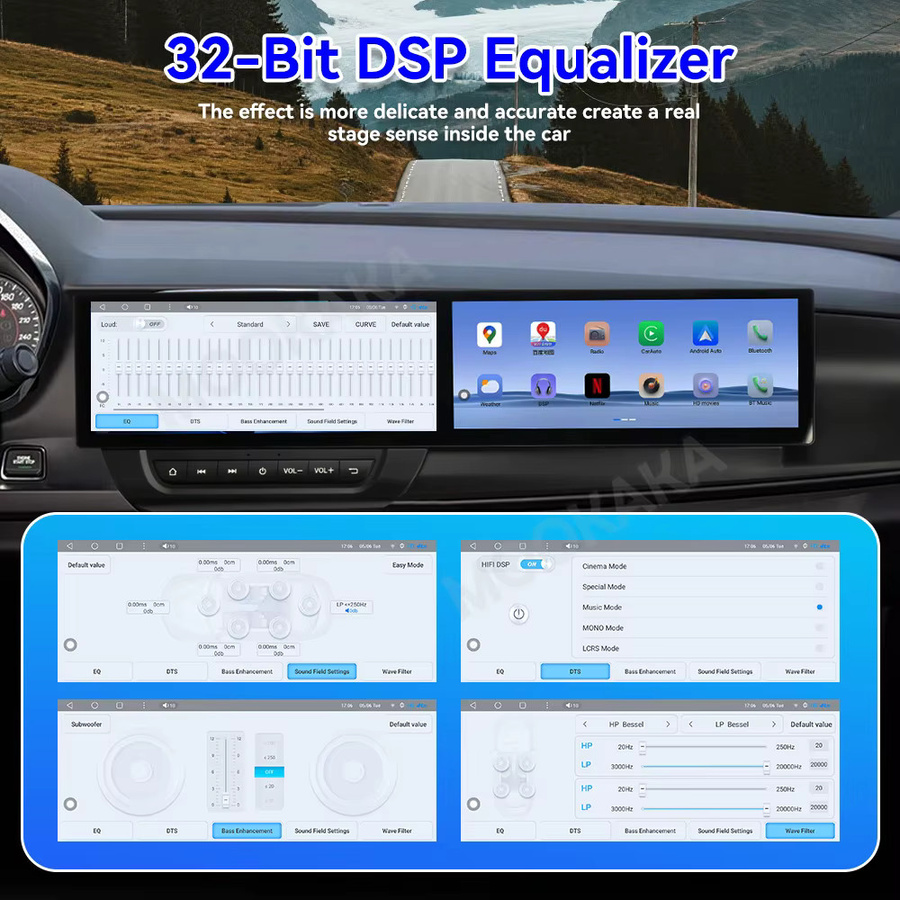 PENGGPS Dual 12,3 Zoll Wireless Carplay Multimedia Display mit Android Auto Touchscreen für Chevrolet Camaro 2016-2025, Schwarz - Bild 3
