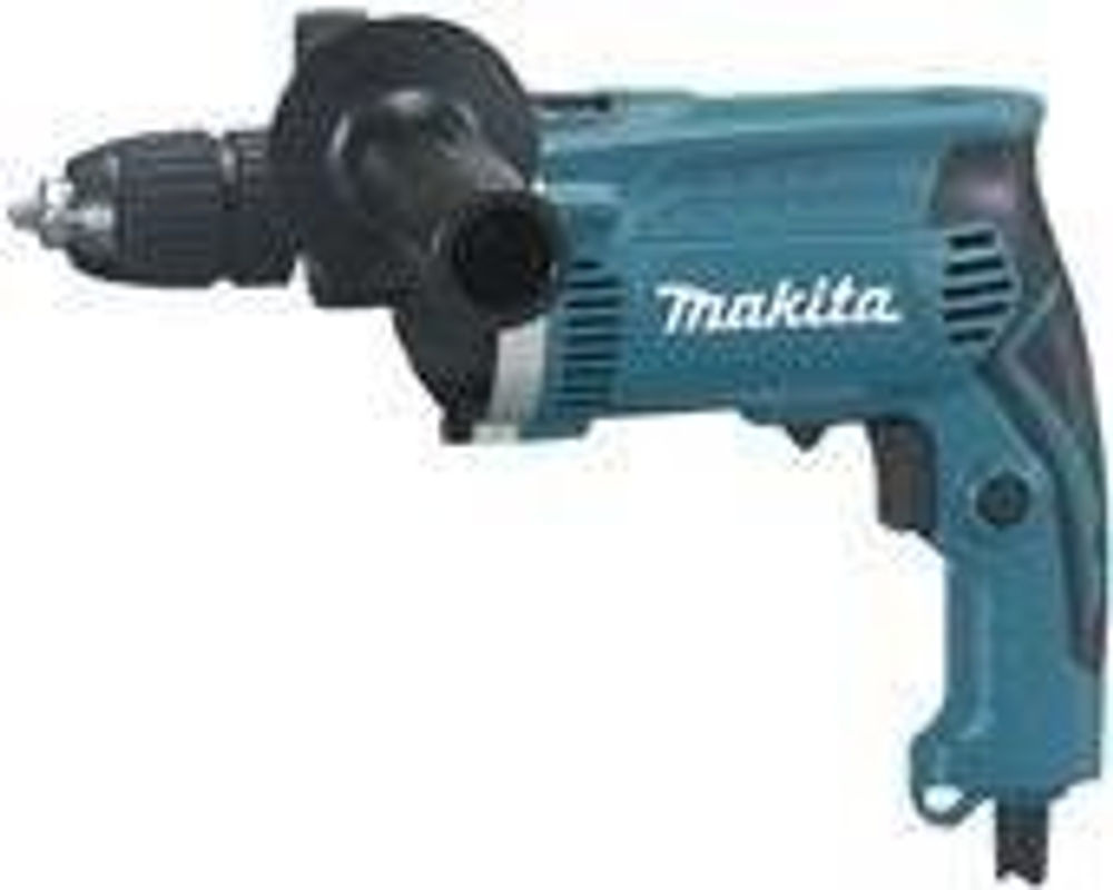 Makita Schlagbohrmaschine HP1631KX3 in Schwarz mit 74-tlg. Zubehörset und Koffer, 710 W - Bild 4