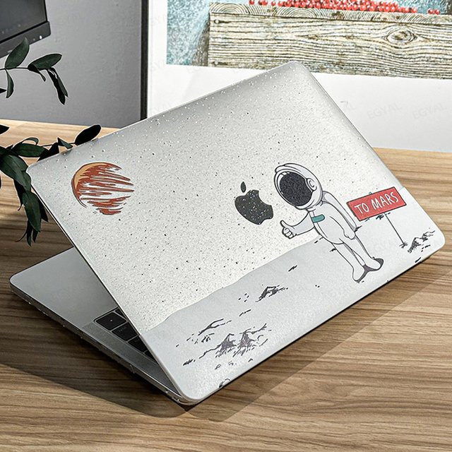 EGYAL Hartschalen-Laptoptasche für MacBook Pro und MacBook Air mit glänzendem Druck in Schwarz - Bild 1