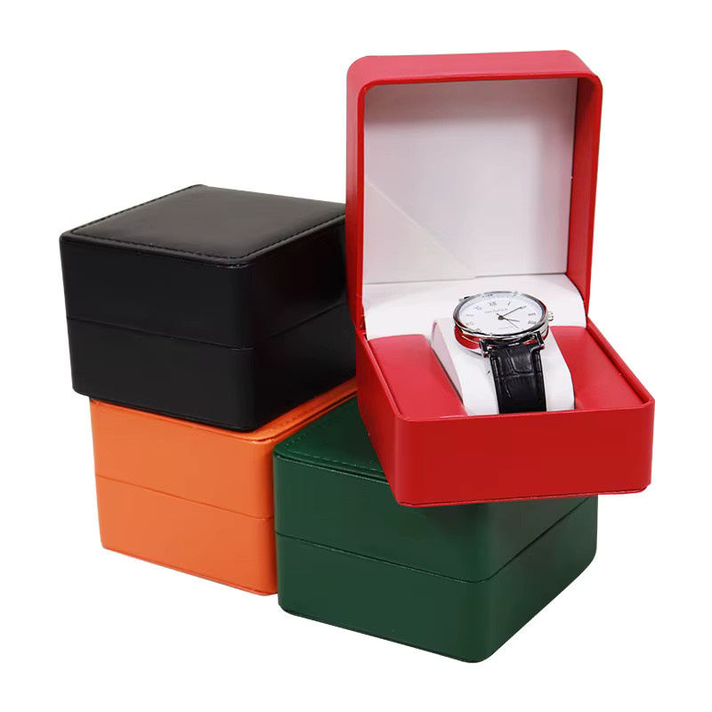 CAOWTAN Uhren-Präsentationsbox, PU-Leder, Schwarz, Herren - Bild 2