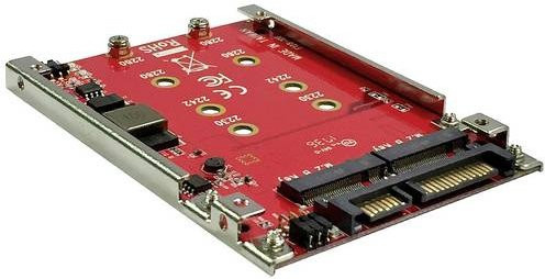 Roline 2 Port M.2 SATA 6Gb/s Controller für SSD (2230, 2242, 2260, 2280) inklusive Einbaurahmen - Bild 1