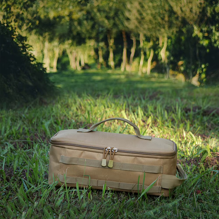 Shunmaii Outdoor-Camping-Organizer-Tasche für Besteck und Kochgeschirr in Beige - Bild 4