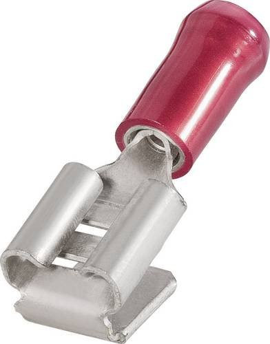 TE Connectivity 160834-2 Flachsteckhülse mit Abzweig, Rot, Steckbreite: 6,3 mm, Steckdicke: 0,8 mm, 180° Teilisoliert - Bild 1