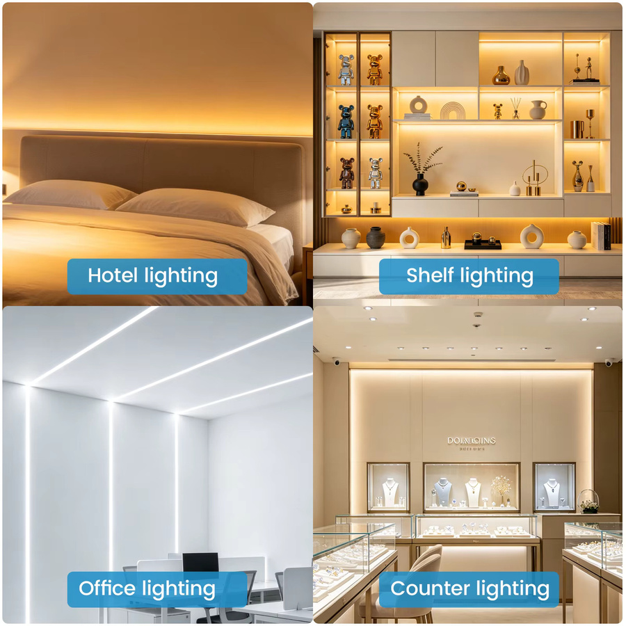 KISUFU LED-Lichtleiste V-förmige Röhrenlampe aus Aluminium mit EU-Stecker für Schrank, Werkstatt und Dekoration, Weiß - Bild 2
