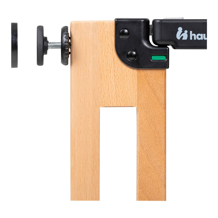 Hauck Tür- und Treppenschutzgitter Clear Step Easyclose Eco aus Holz in Braun, Breite: 75-80 cm - Bild 2