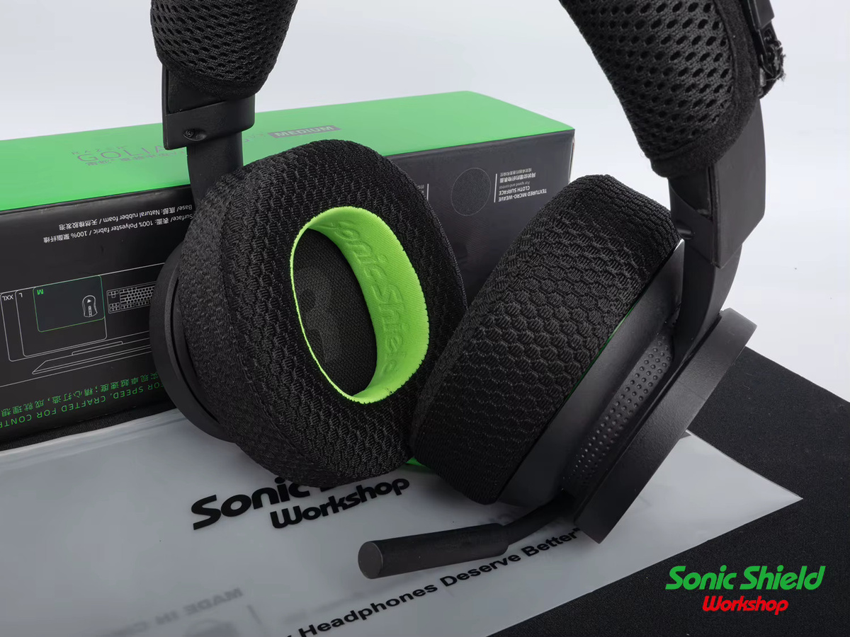 Ersatz-Ohrpolster aus Memory-Schaum und Mesh für Microsoft Xbox Series X/S, One und PC in Schwarz - Bild 6