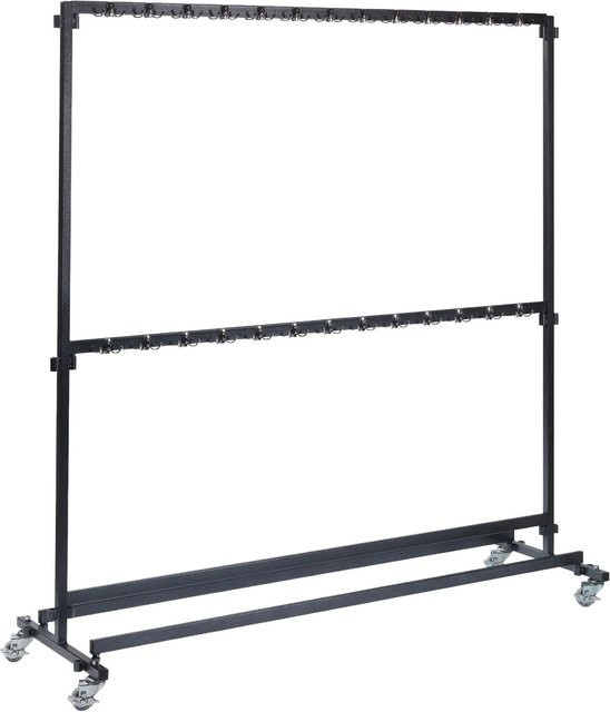 Veba Garderobenständer Nordic mit 104 Haken, Silber Schwarz, B/T/H: 200 x 60 x 192 cm - Bild 1