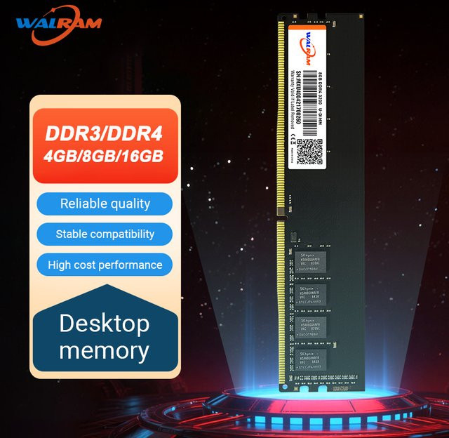 Walram Memoria DDR4 16 GB Desktop-RAM 3200 MHz UDIMM Computer interner Speicher Schwarz - Bild 1