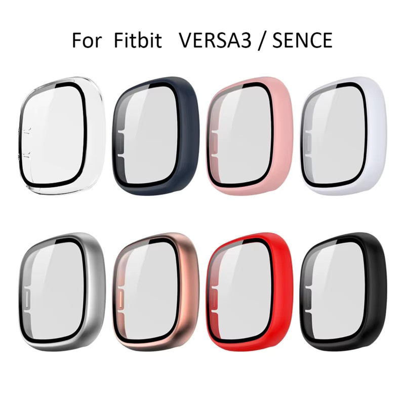 Schutzhülle für Fitbit Versa 3 und Fitbit Sense, Schwarz, Transparent - Bild 2