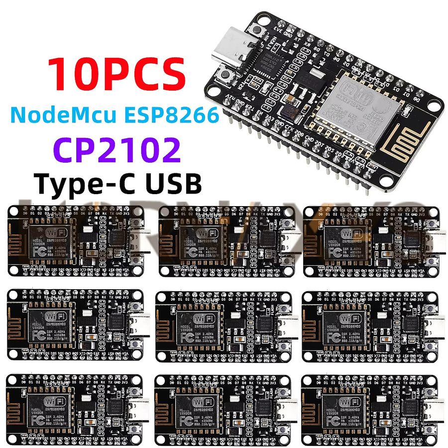 HORNAXYS NodeMCU V3 ESP8266 ESP-12E Entwicklung Board mit Typ-C USB und WLAN, Schwarz - Bild 3
